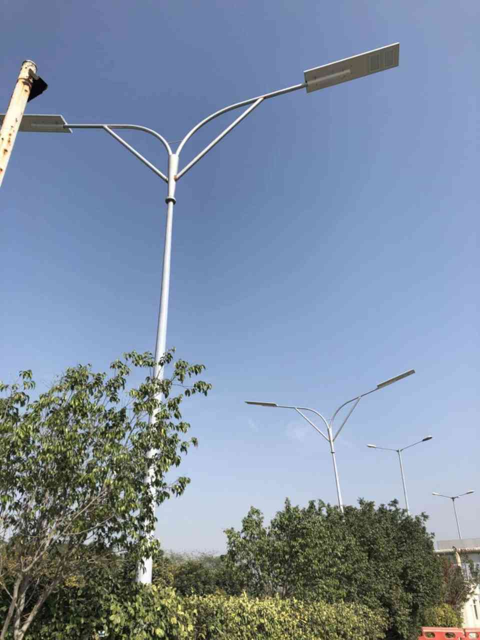 120W AIO luminarias solares de la calle Proyecto